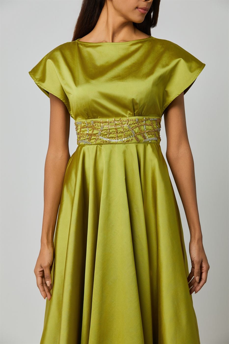 Asymmetrical Hem Embellished Dress - Femi9 EG