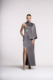 Satin Cape Dress - Femi9 EG