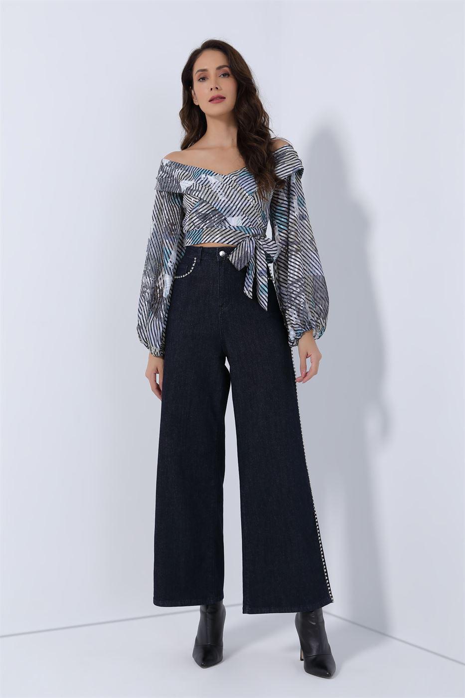 Printed Wrap Top - Femi9 EG