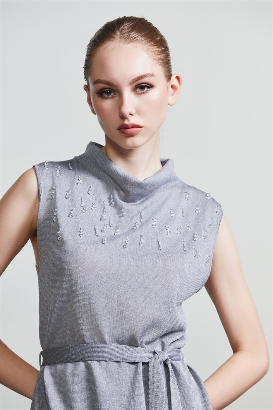 Embellished Halter Top - Femi9 EG
