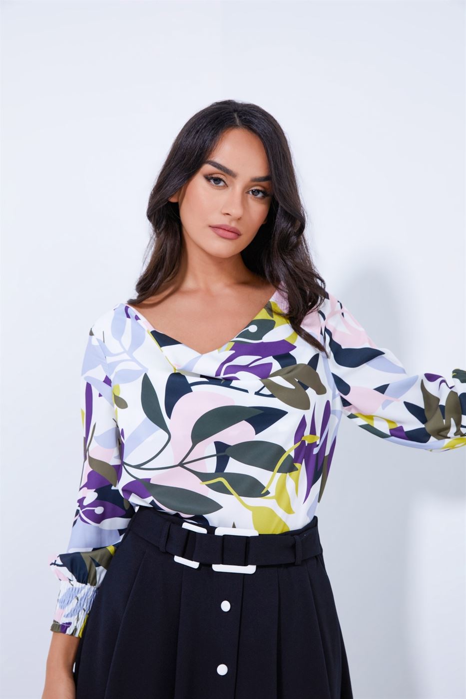 Allover Printed Blouse - Femi9 EG