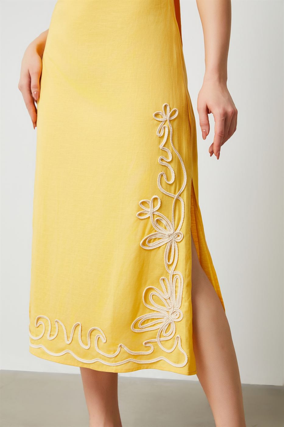Emboridery Hem Dress - Femi9 EG