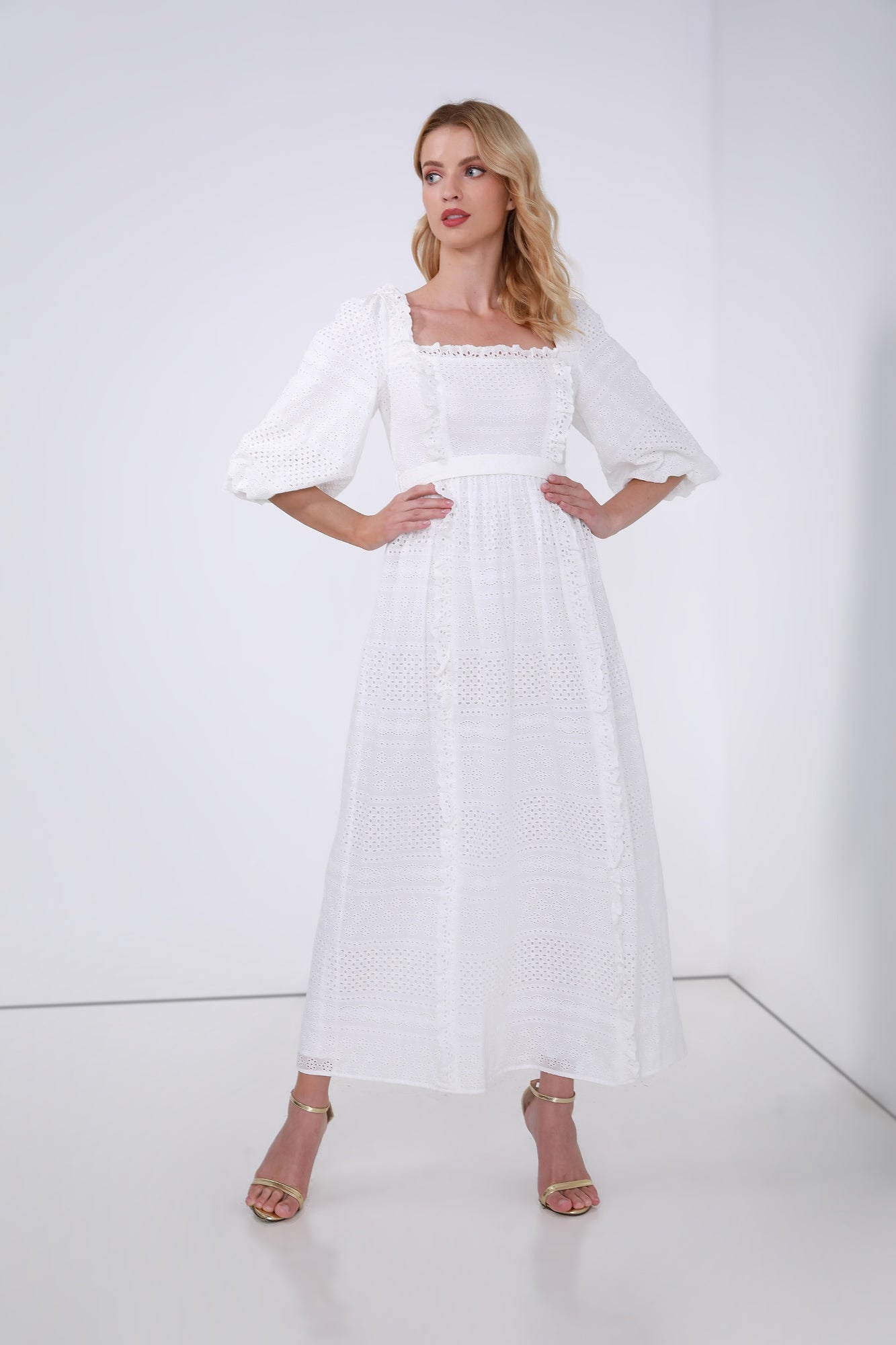 Balloon Sleeves Dress - Femi9 EG
