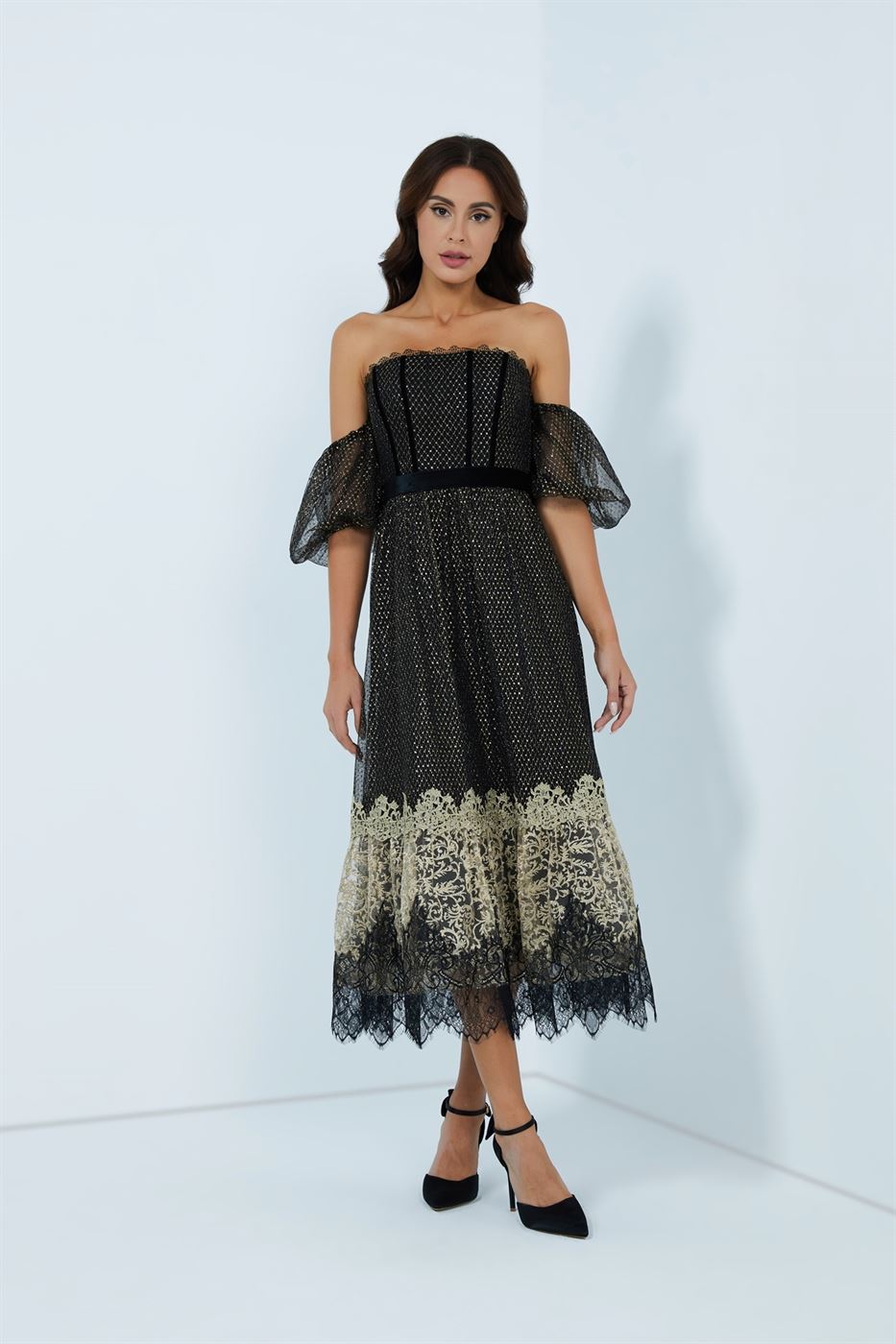 Maxi Dress With Corset Top - Femi9 EG