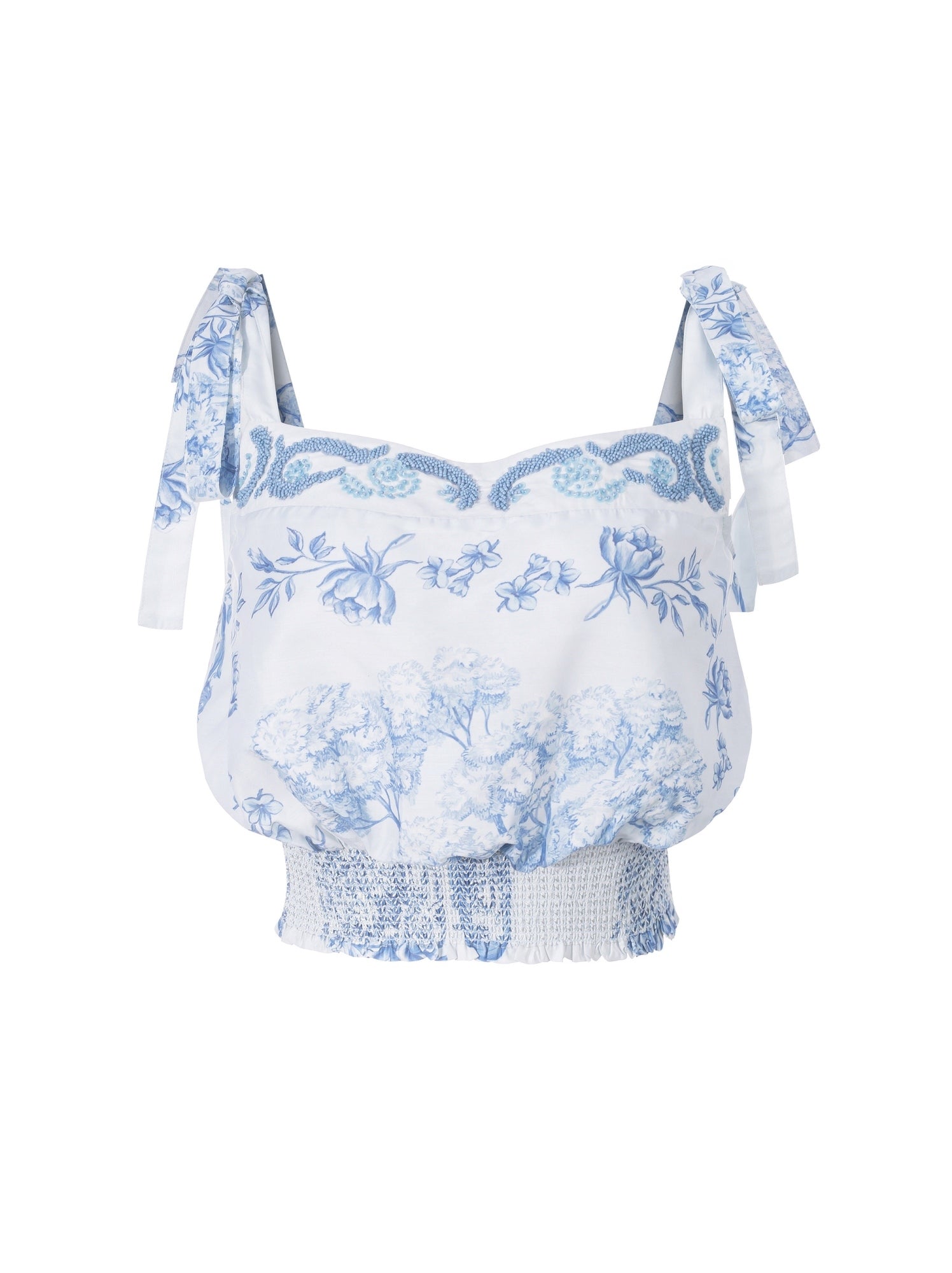 Printed Beaded Top - Femi9 EG