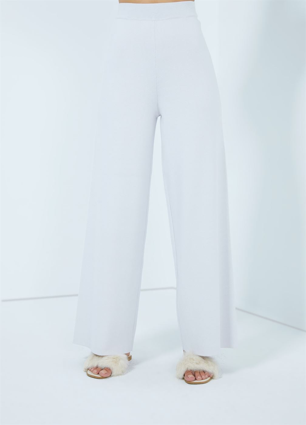 Wide Leg Knitted Pants - Femi9 EG