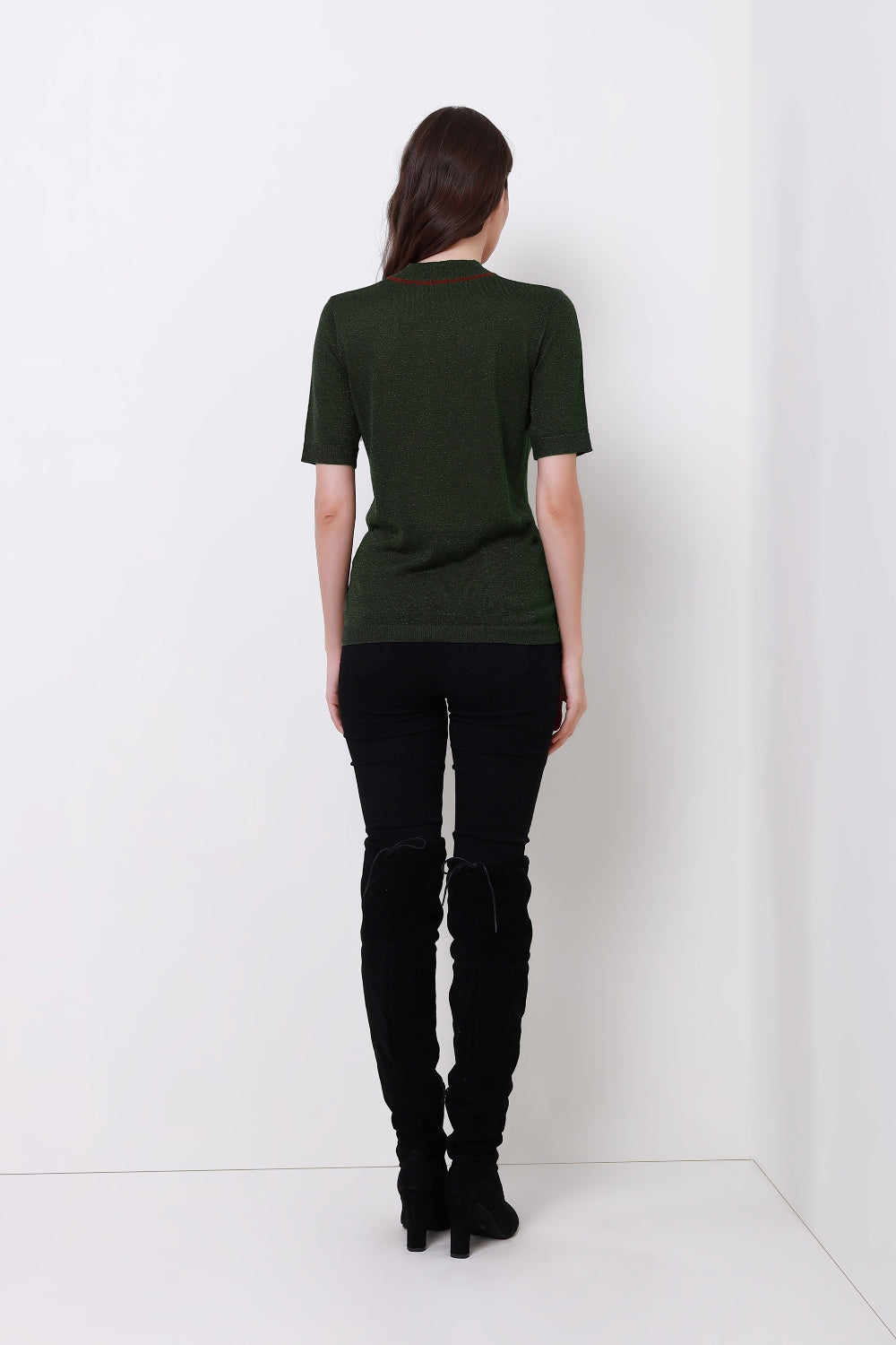 Knitted High Neckline Top - Femi9 EG