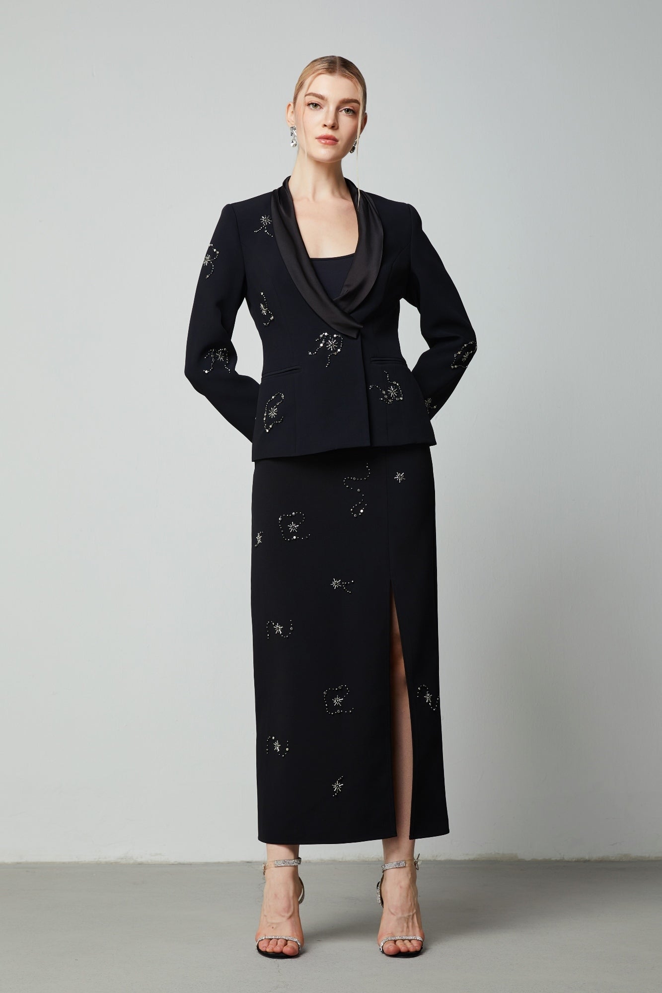 Sequin Embellishments Jacket - Femi9 EG