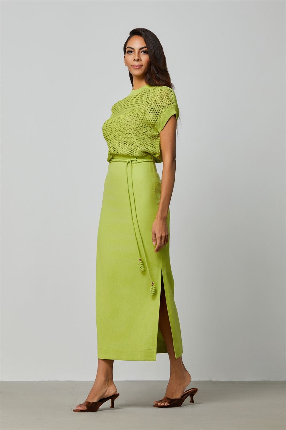 Column Maxi Linen Skirt - Femi9 EG