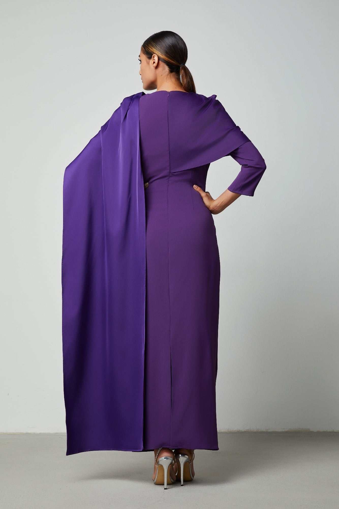 Embellished Cape Dress - Femi9 EG