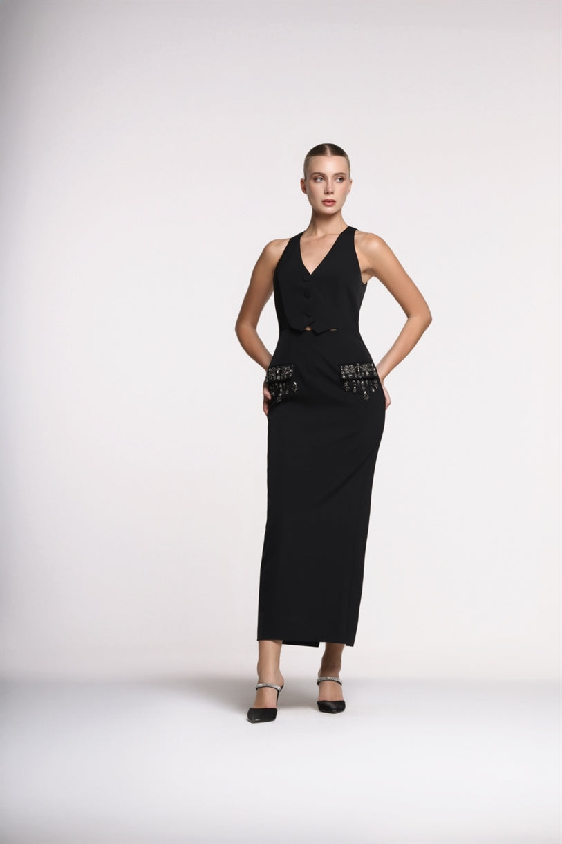 Embellished Maxi Dress - Femi9 EG
