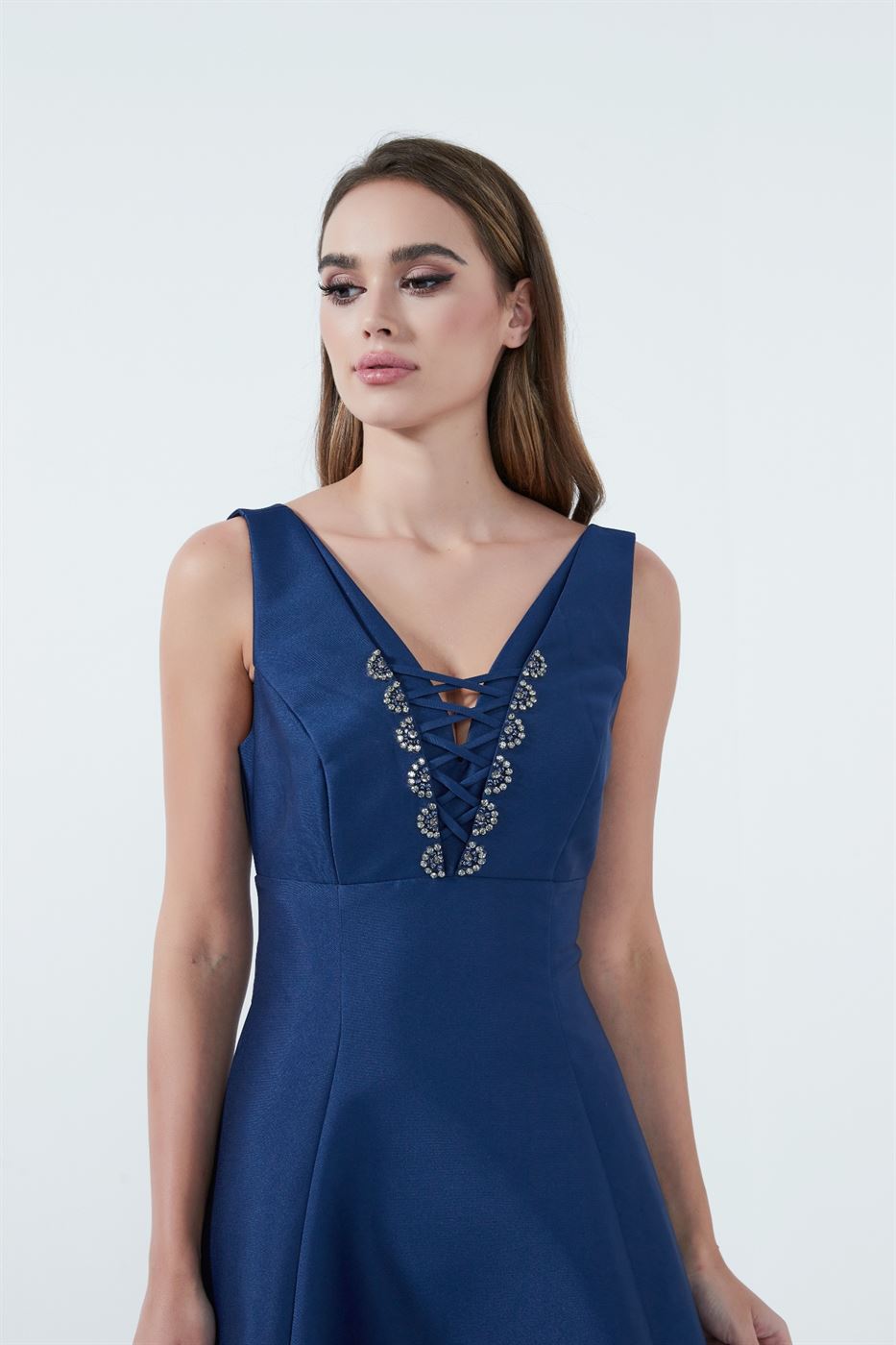 Sleeveless Beading Dress - Femi9 EG