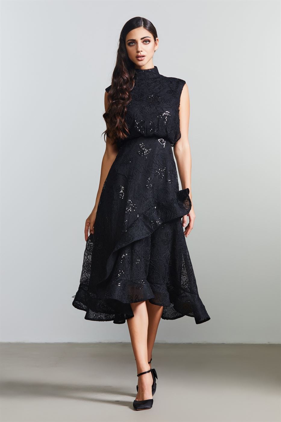 Ruffle Detailed Dress - Femi9 EG