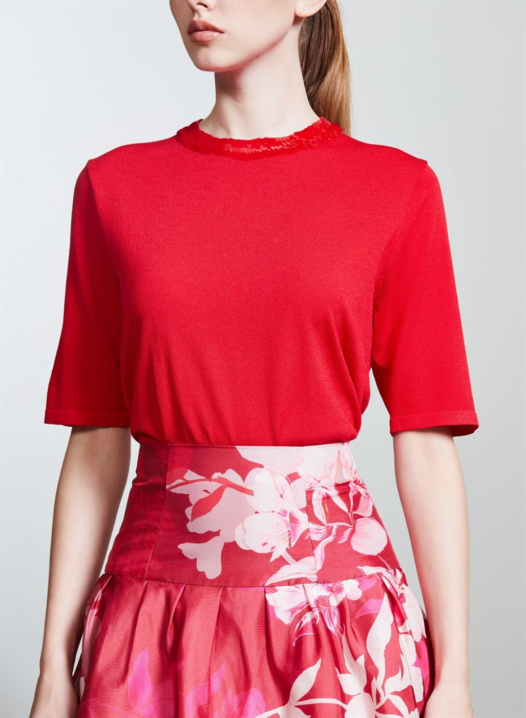 Sequin Embellished Knit Pullover - Femi9 EG