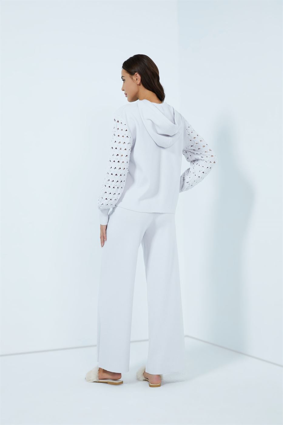 Wide Leg Knitted Pants - Femi9 EG