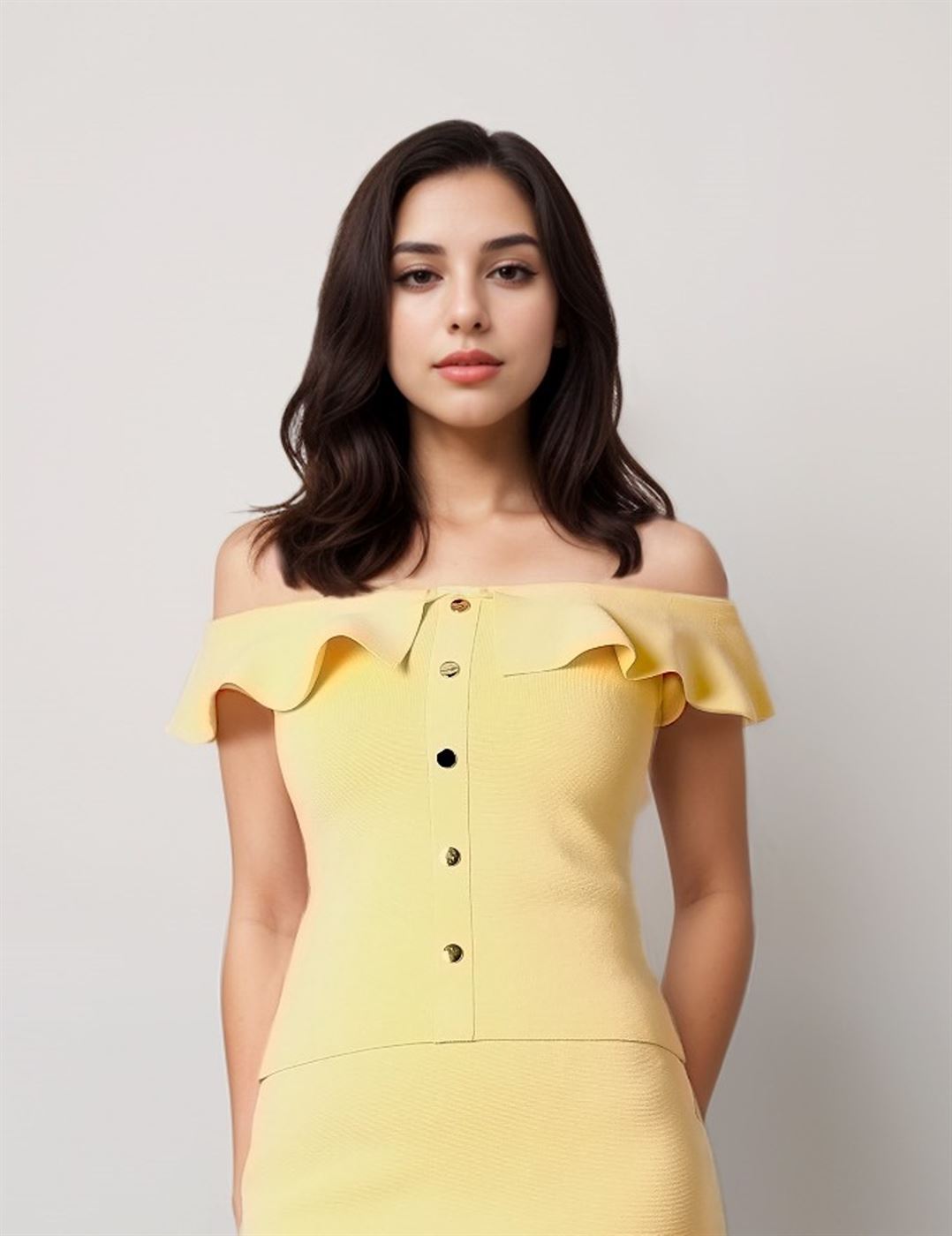 Off Shoulder Knit Top - Femi9 EG