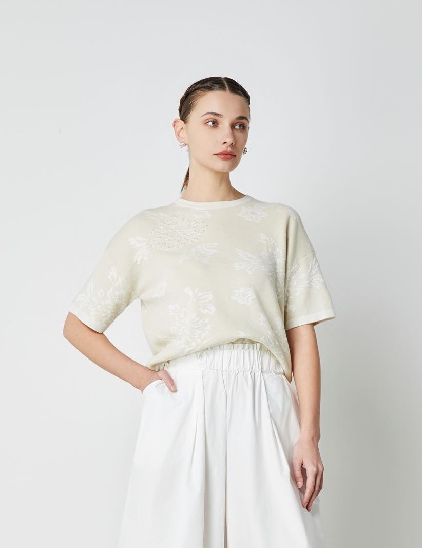Embellished Flower Top - Femi9 EG
