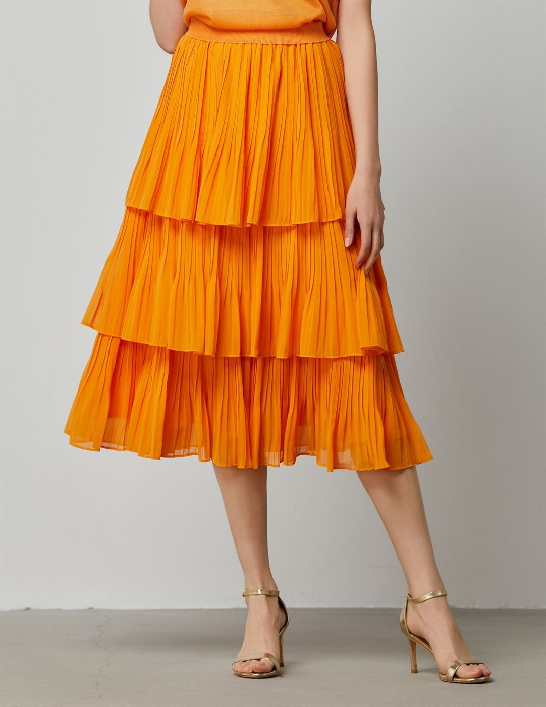 Layer Pleated Chiffon Skirt - Femi9 EG