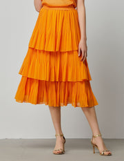 Layer Pleated Chiffon Skirt - Femi9 EG