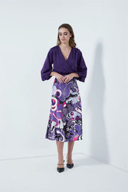Placement Print Midi Dress - Femi9 EG