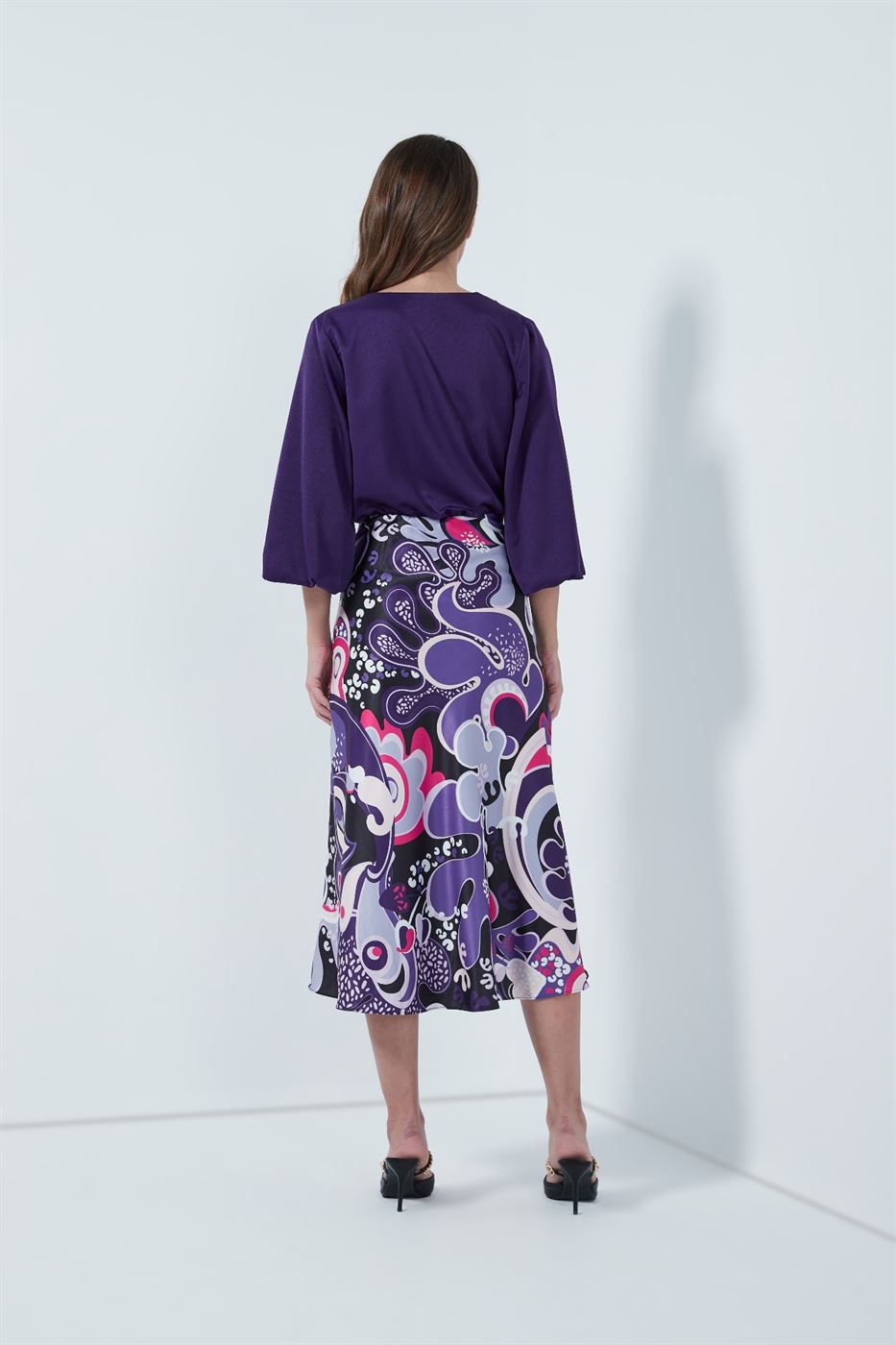 Placement Print Midi Dress - Femi9 EG