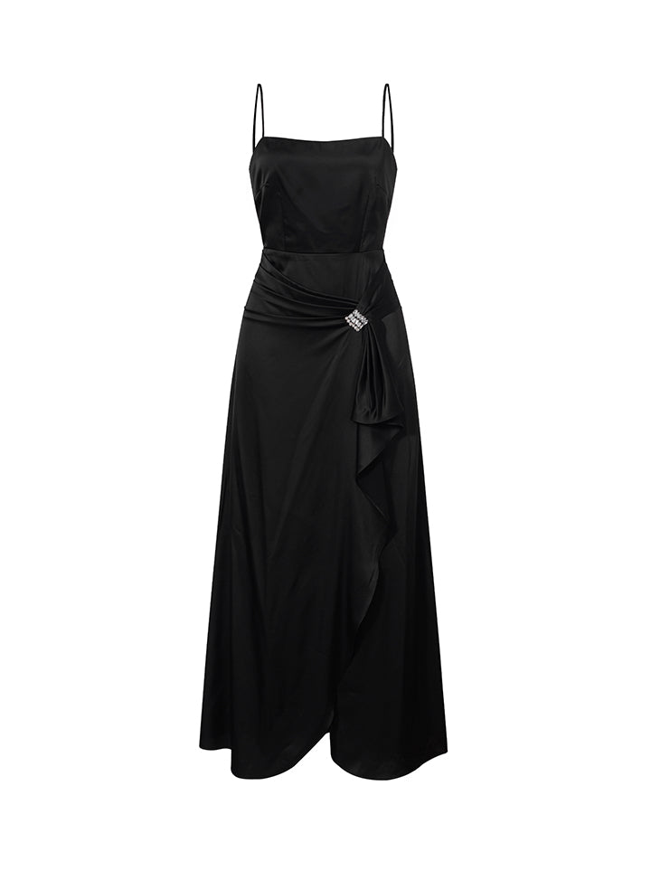 Embellished Brooch Dress - Femi9 EG