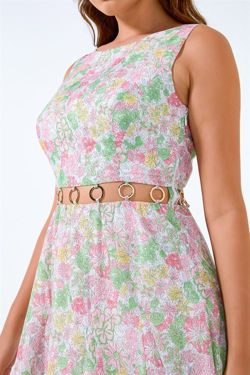All Over Sleeveless Dress - Femi9 EG