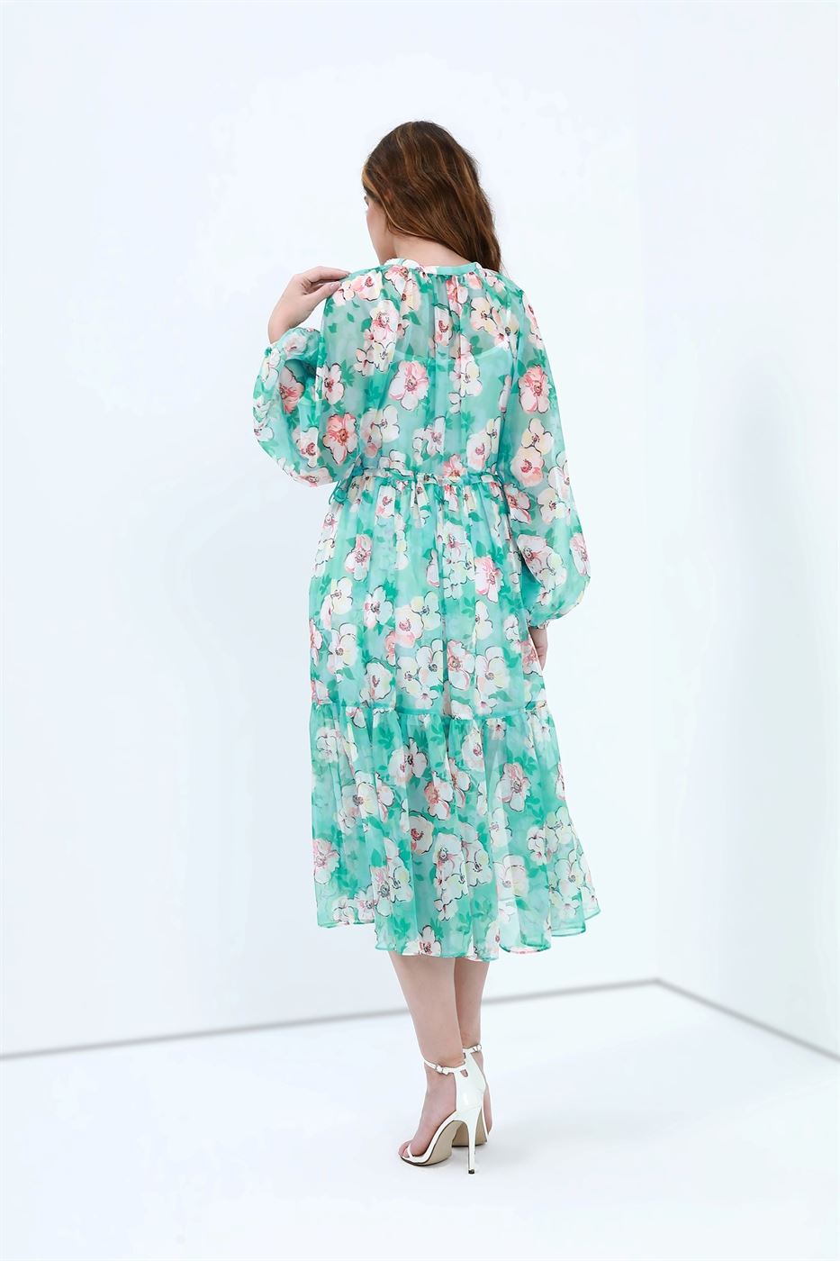 Long Sleeves Printed Dress - Femi9 EG