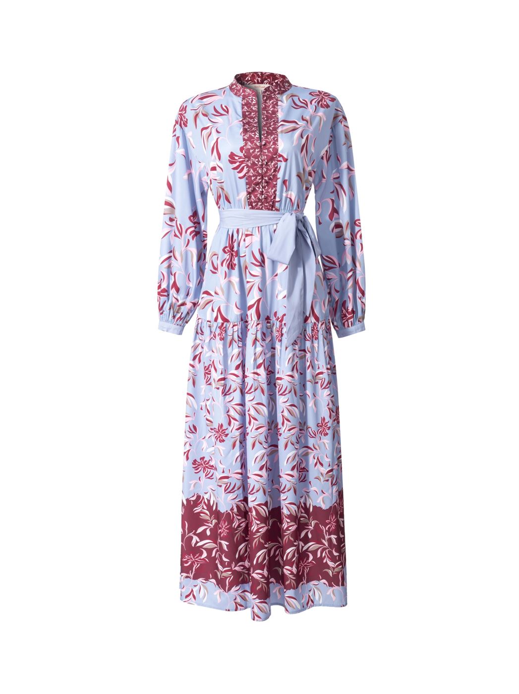 Mixed Print Full Length Dress - Femi9 EG