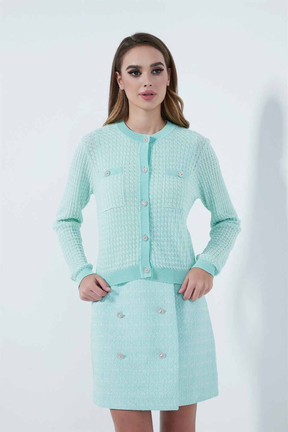 Knit Melonge Cardigan - Femi9 EG