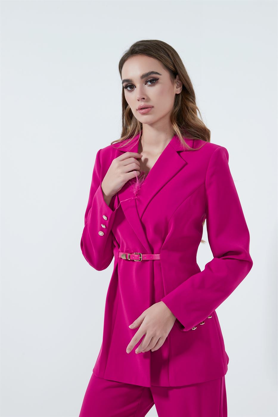 Jacket With Belt Details - Femi9 EG