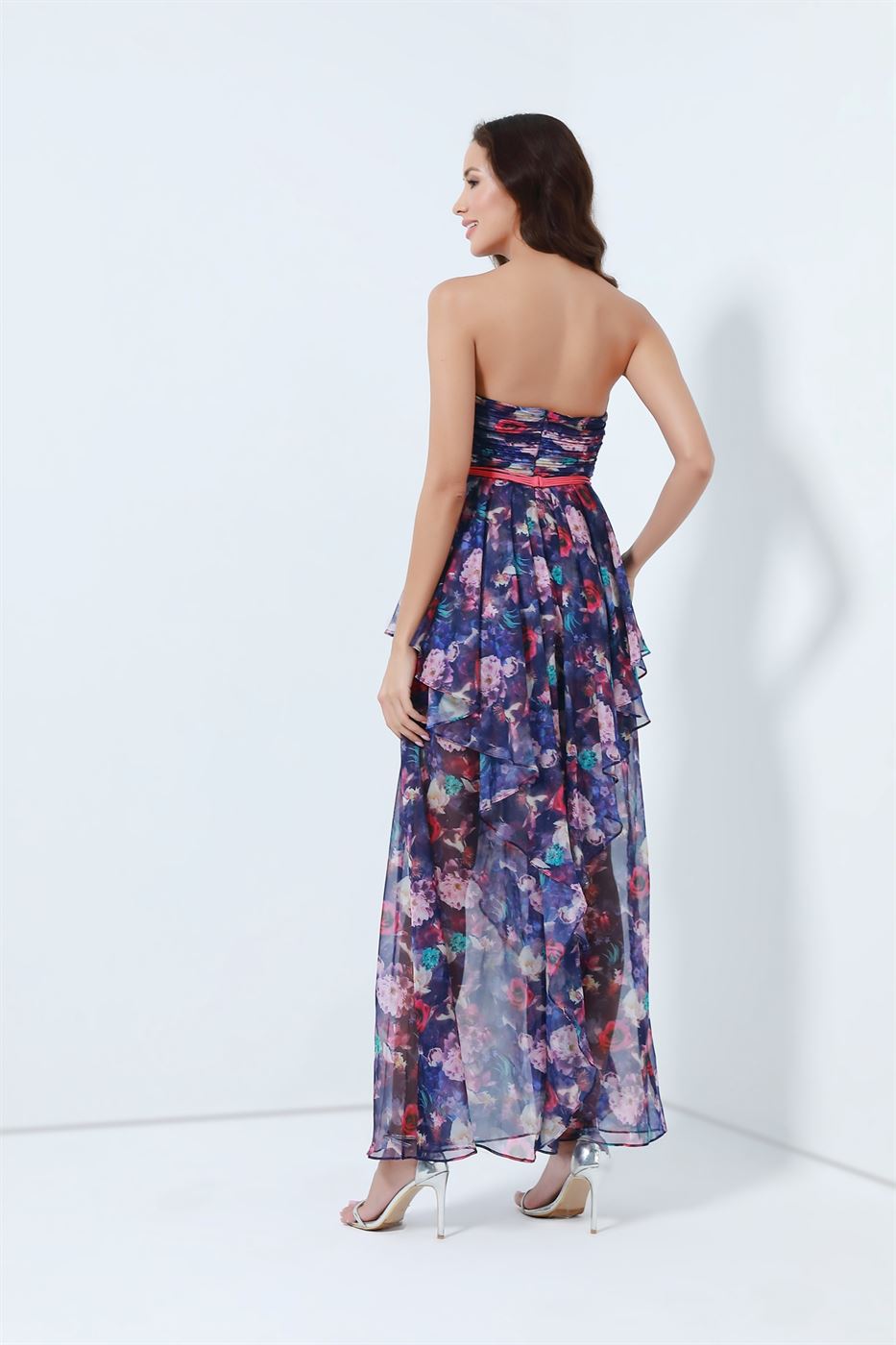 Printed Ruffled Maxi Dress - Femi9 EG