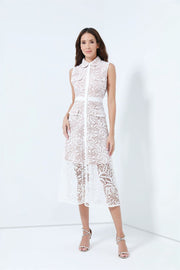 All Lace Midi Lenth Dress - Femi9 EG