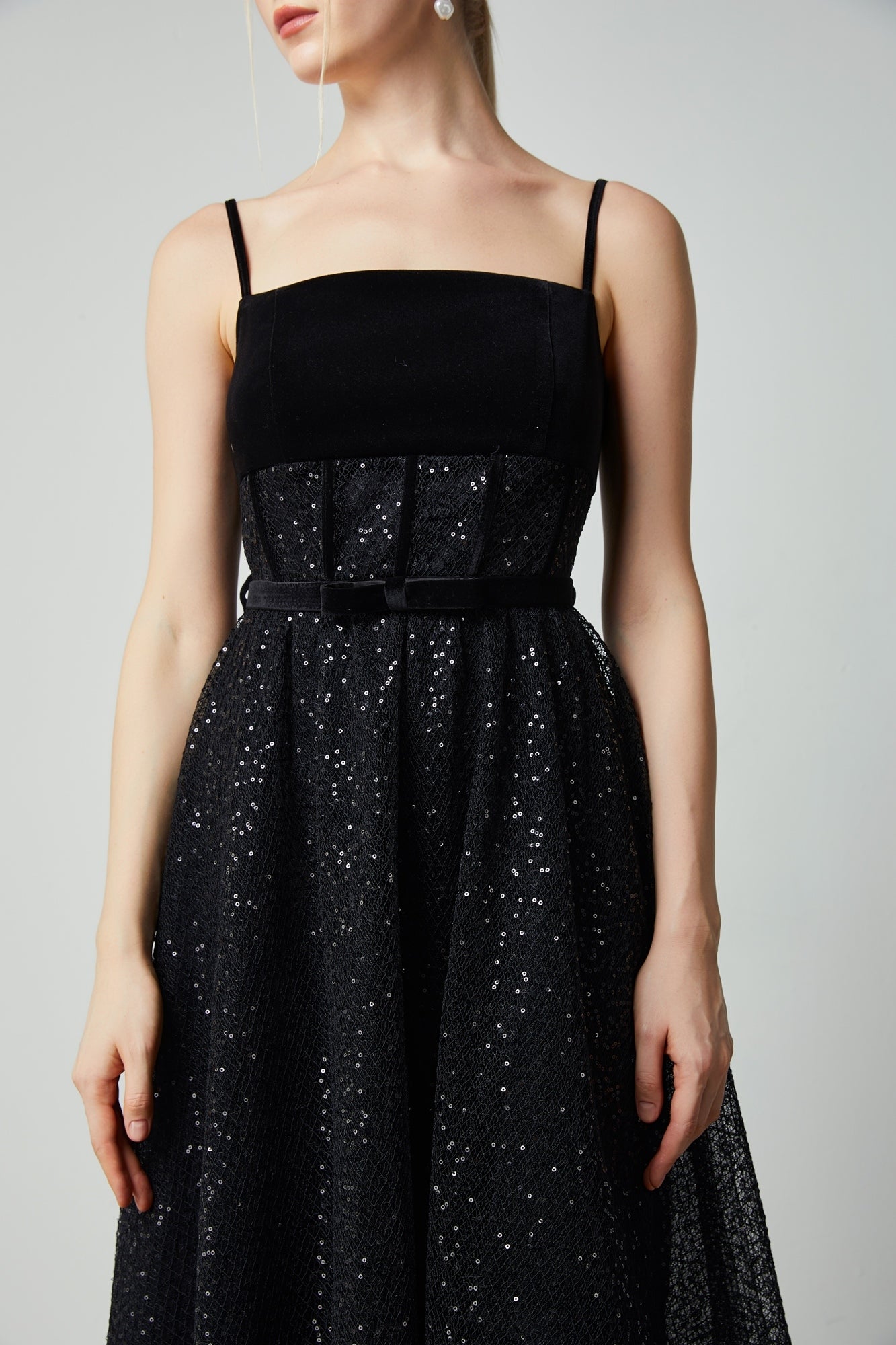 Velvet And Sequin Dress - Femi9 EG