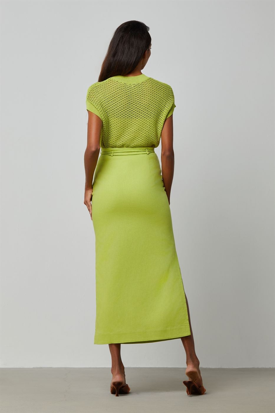 Column Maxi Linen Skirt - Femi9 EG