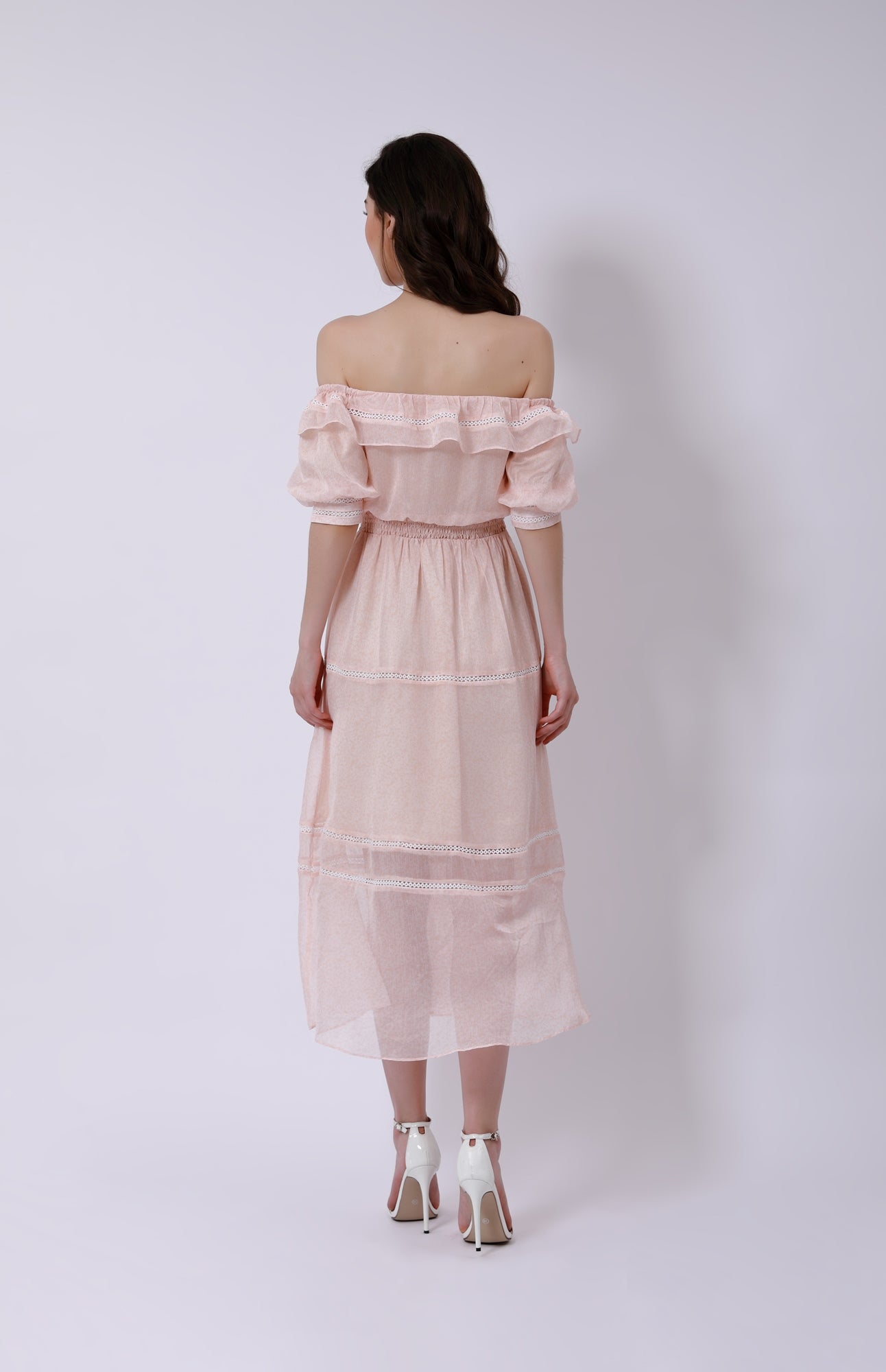 Mix Printed Off Shoulder Dress - Femi9 EG