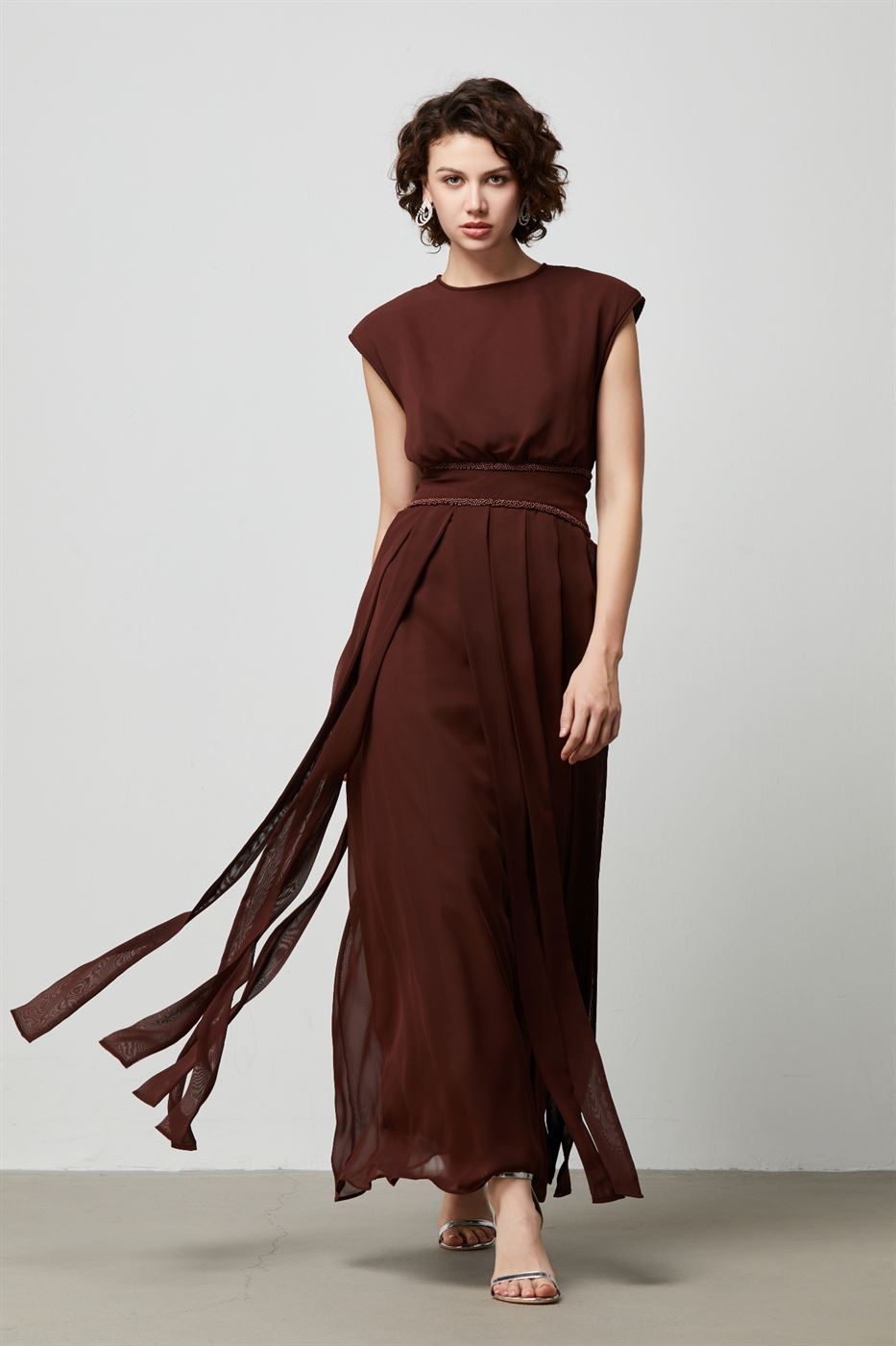 Chiffon Embellished Dress - Femi9 EG