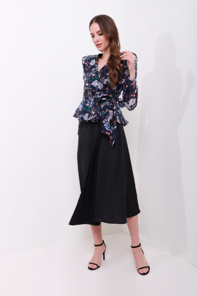 Asymmetric Satin Skirt - Femi9 EG