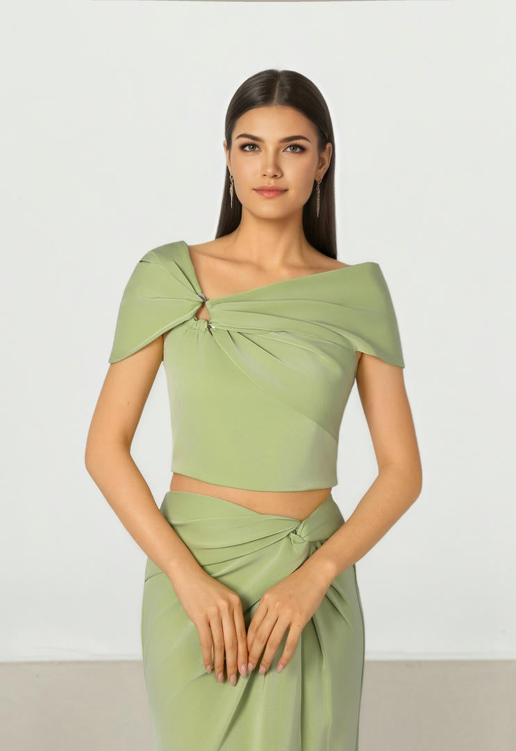 Crop Satin Top