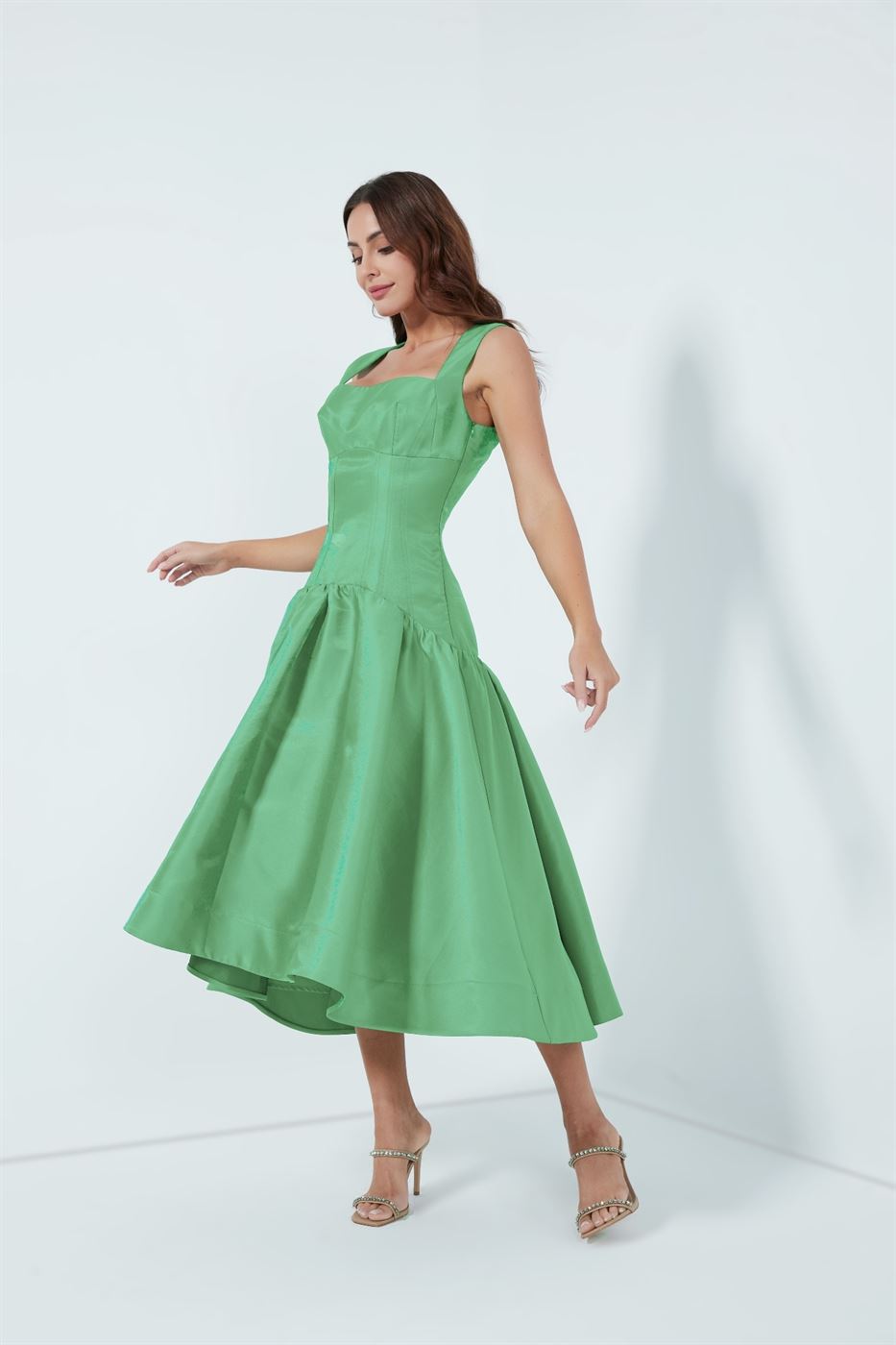 Dropped-Waist Midi Dress - Femi9 EG