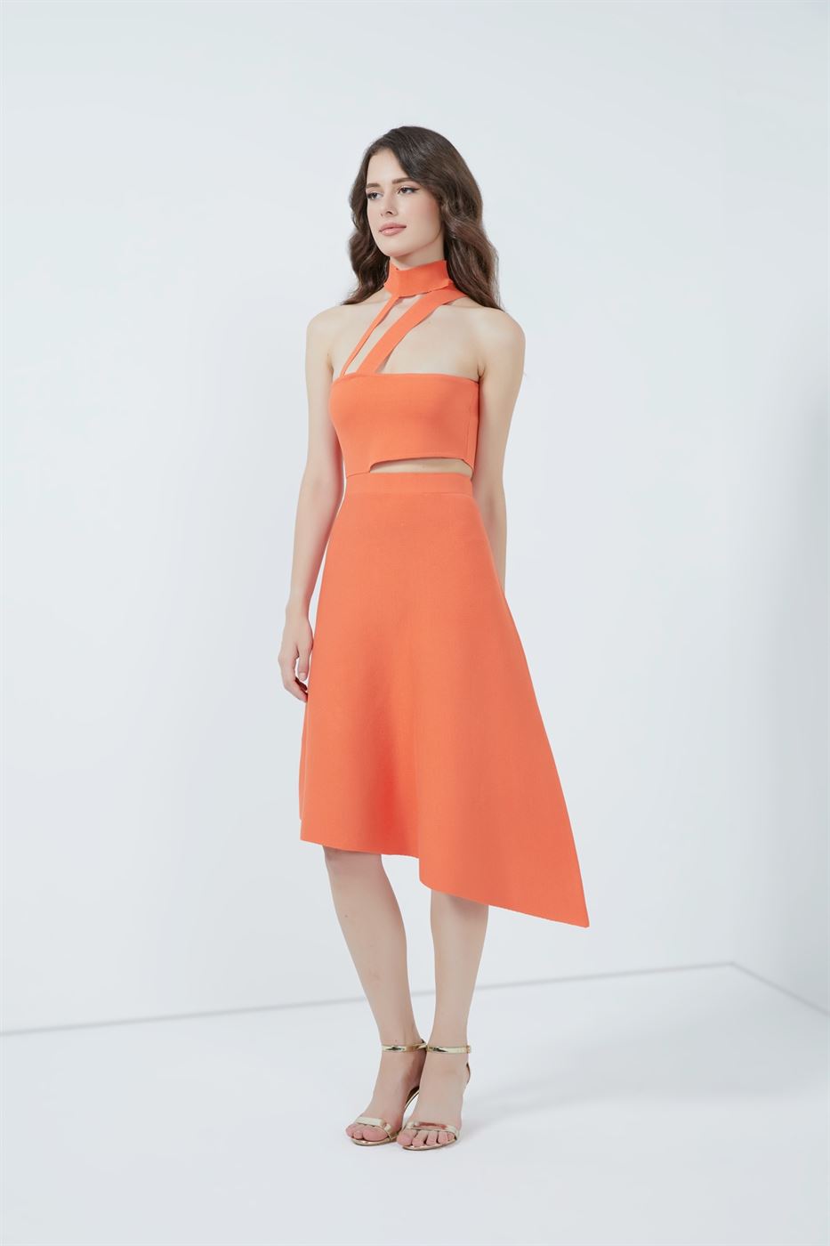 Asymmetric Hem Short Dress - Femi9 EG