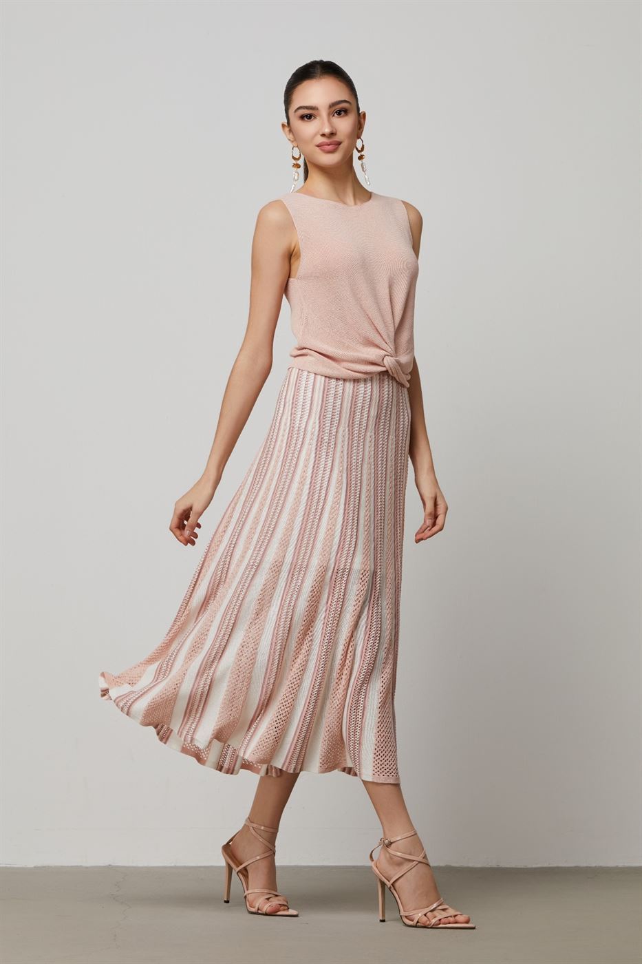 Strips Knitted Skirt - Femi9 EG
