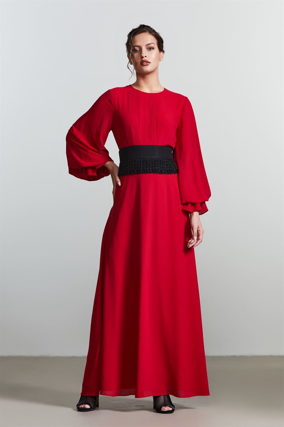 Pleated Belted Dress - Femi9 EG