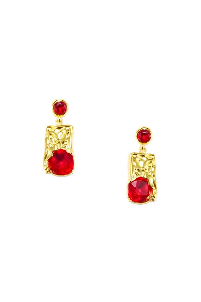 Red Gem Earrings - Femi9 EG