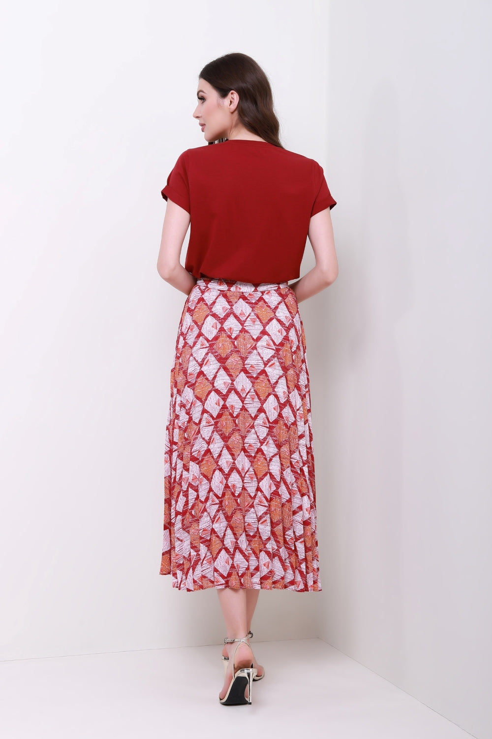 Printed Pleats Skirt - Femi9 EG