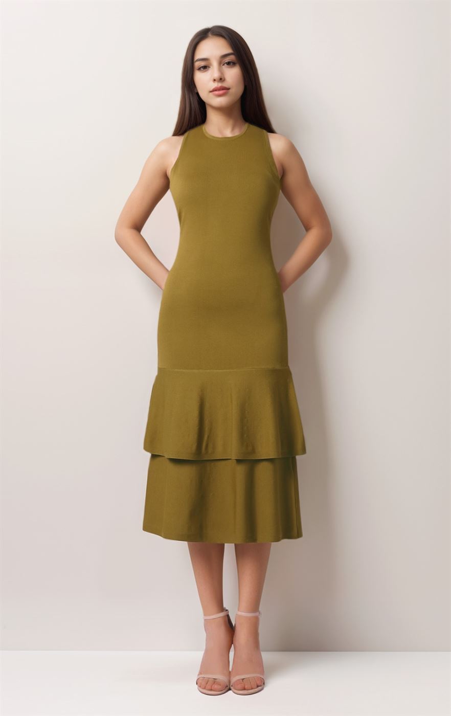 Layered  Knit Dress - Femi9 EG