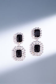 Faux Crystal Finish Double Drop Earrings - Femi9 EG