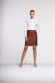 Asymmetric Short Leather Skirt - Femi9 EG