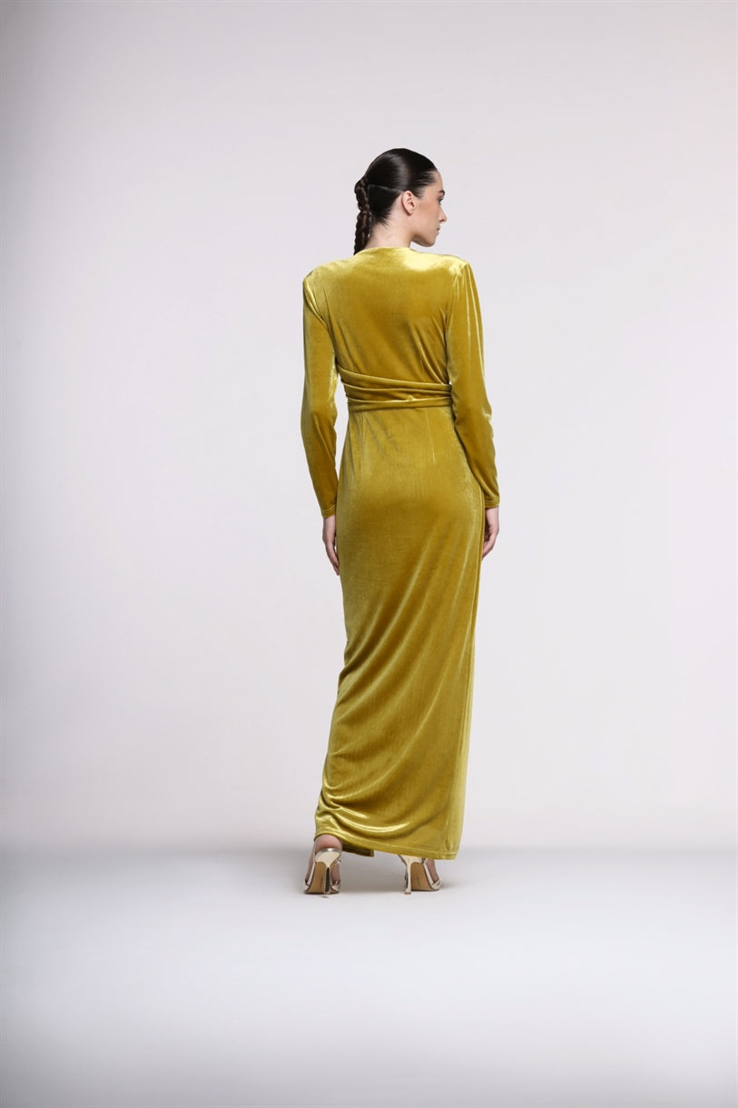 Velvet Pleated Dress - Femi9 EG
