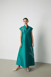 Pleated Collar Kaftan - Femi9 EG